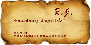 Rosenberg Jagelló névjegykártya